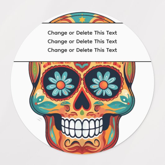 糖スカル ラベル (デザイン2)