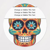 糖スカル ラベル (デザイン1)