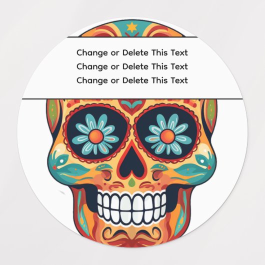 糖スカル ラベル (デザイン1)