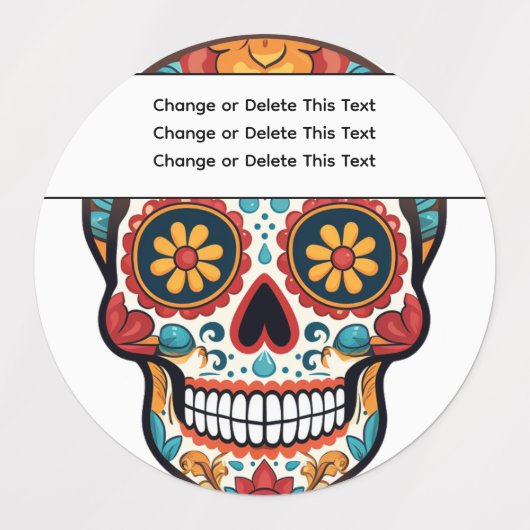 糖スカル ラベル (デザイン1)