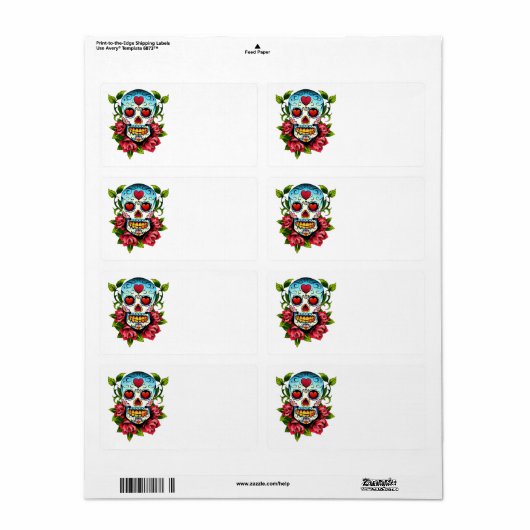 糖スカル ラベル (フルシート)