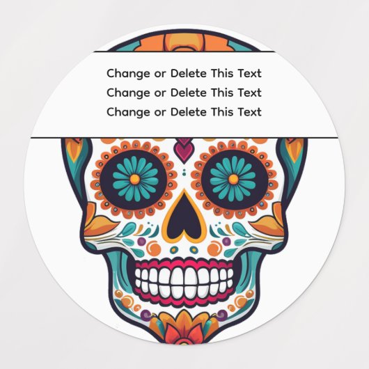 糖スカル ラベル (デザイン1)