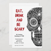 糖スカル 招待状 (正面/裏面)