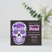 糖スカル | Day of the Dead Halloween招待状 (スタンド正面)