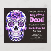 糖スカル | Day of the Dead Halloween招待状 (正面)