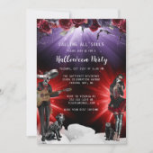 糖不気味スカルハローウィンパーティ 招待状 (正面)