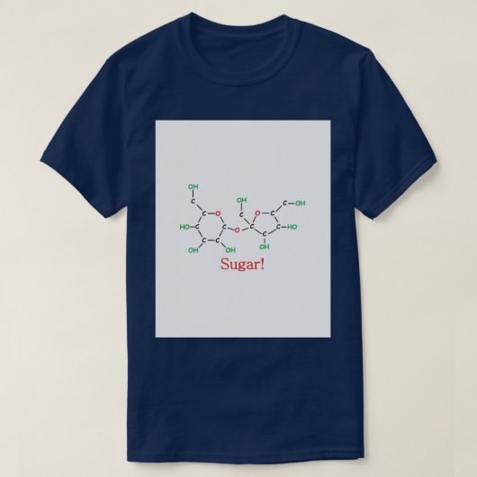 糖分子グラフィック Tシャツ (デザイン正面)