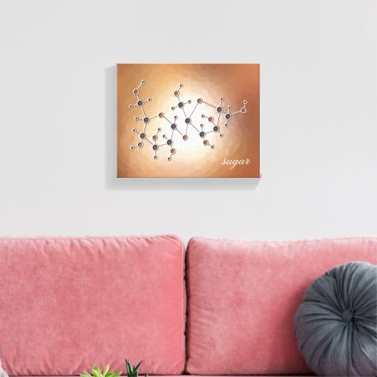 糖分子 キャンバスプリント (インサイチュ (リビング))