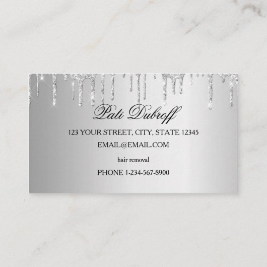 糖化脱毛の糖化美しいサロンスパ 名刺 (裏面)