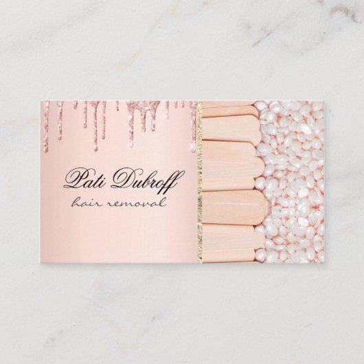 糖化脱毛の糖化美しいサロンスパ 名刺 (正面)