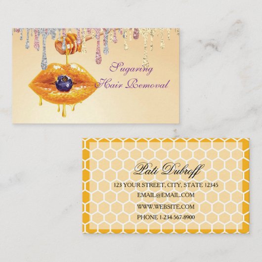 糖化脱毛名刺 名刺 (正面/裏面)