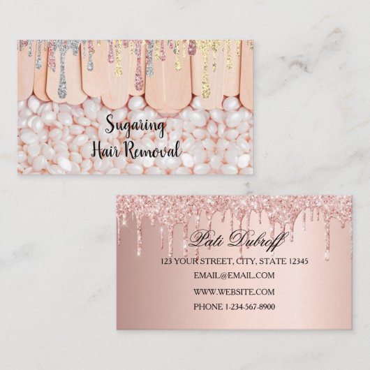 糖化脱毛名刺 名刺 (正面/裏面)