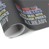 糖尿おもしろい病性粗インスリン戦士 ラッピングペーパー (ロールコーナー)