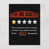 糖尿病おもしろいジョーク糖尿病ユーモア ポストカード (正面)