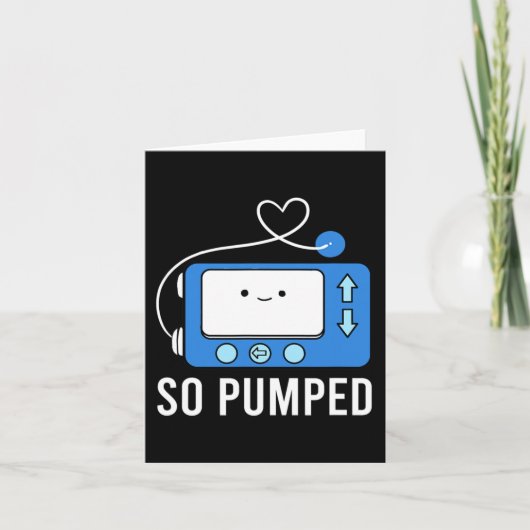 糖尿病おもしろいタイプ1の子供のように揚水糖尿病 カード (正面)