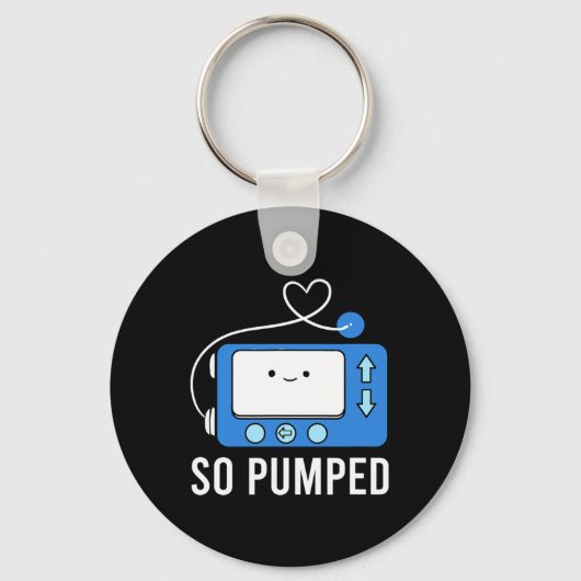 糖尿病おもしろいタイプ1の子供のように揚水糖尿病 キーホルダー (正面)