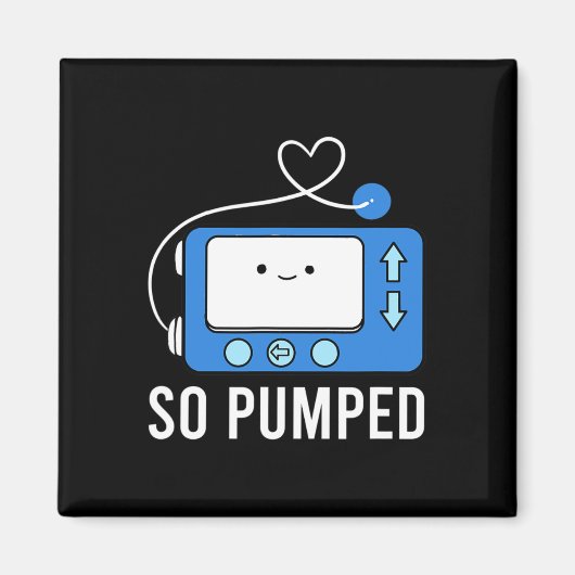 糖尿病おもしろいタイプ1の子供のように揚水糖尿病 マグネット (正面)