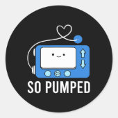 糖尿病おもしろいタイプ1の子供のように揚水糖尿病 ラウンドシール (正面)