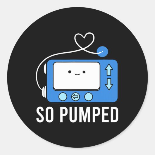 糖尿病おもしろいタイプ1の子供のように揚水糖尿病 ラウンドシール (正面)