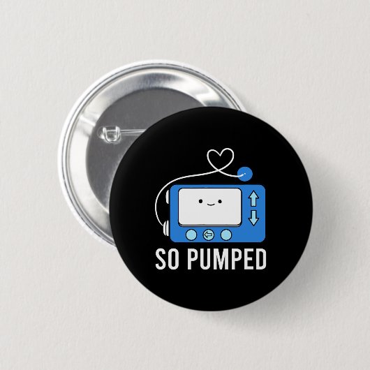 糖尿病おもしろいタイプ1の子供のように揚水糖尿病 缶バッジ (正面&裏面)