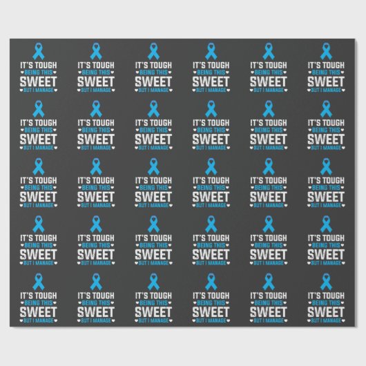 糖尿病おもしろい認識度インスリンウォリアー糖尿病患者 ラッピングペーパー (フラット)