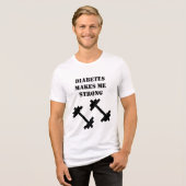 糖尿病が私を強くする  トライブレンドＴシャツ (正面全面)