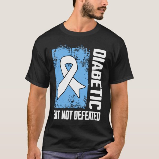 糖尿病だけど挫けない Tシャツ (正面)