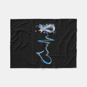 糖尿病と戦う人のために私の衣服ブルー認識度 フリースブランケット (正面(横))