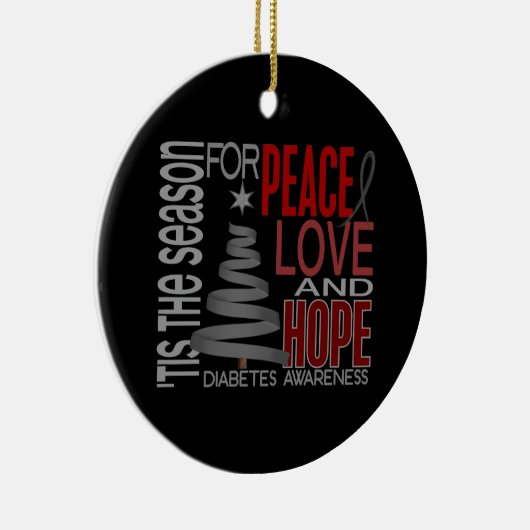 糖尿病のクリスマス1のオーナメント セラミックオーナメント (右)