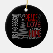 糖尿病のクリスマス1のオーナメント セラミックオーナメント (正面)