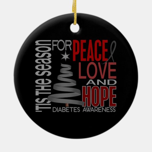 糖尿病のクリスマス1のオーナメント セラミックオーナメント (裏面)