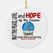 糖尿病のクリスマス3匹の雪の地球のオーナメント セラミックオーナメント (裏面)