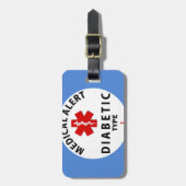糖尿病のタイプ1 ラゲッジタグ (正面縦)