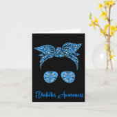 糖尿病の意識向上のために青を身に着けろ 戦士の乱れたB カード (黄色い花)