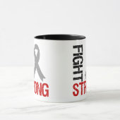 糖尿病の戦いの強いリボン マグカップ (中央)