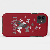 糖尿病の戦士 リボン Case-Mate iPhoneケース (裏面(横))