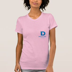 糖尿病の毎日の薄い色の女性ティー Tシャツ