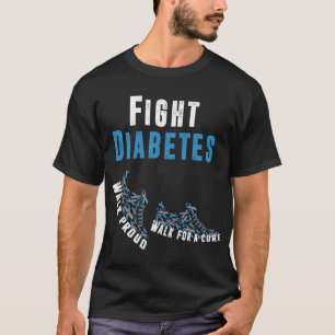 糖尿病の治療のための歩行タイプ1 TD1アワレネス Tシャツ