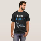 糖尿病の治療のための歩行タイプ1 TD1アワレネス Tシャツ (正面フル)