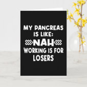 糖尿病の膵ジョーク カード (黄色い花)