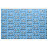 糖尿病の蝶認識度のリボン ファブリック (ファットクウォーター)