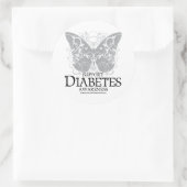 糖尿病の蝶 ラウンドシール (バッグ)