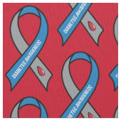 糖尿病の認識度のリボン ファブリック (クローズアップ)