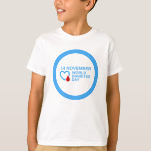 糖尿病の認識度の世界の糖尿病日11月14日 Tシャツ