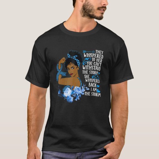 糖尿病の認識度月のための強力な戦士ウォム Tシャツ (正面)