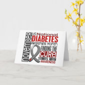 糖尿病の認識度月のリボンI2.5 カード (黄色い花)