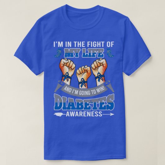 糖尿病の認識度私の人生の戦いのImジン Tシャツ (デザイン正面)
