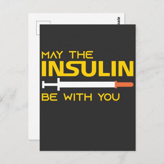 糖尿病はインスリンの存在かもしれない ポストカード (正面/裏面)