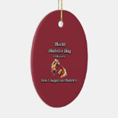 糖尿病をサガーコートするな。世界糖尿病の日。 セラミックオーナメント (右)