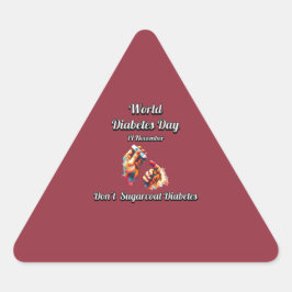 糖尿病をサガーコートするな。世界糖尿病の日。 三角形シール